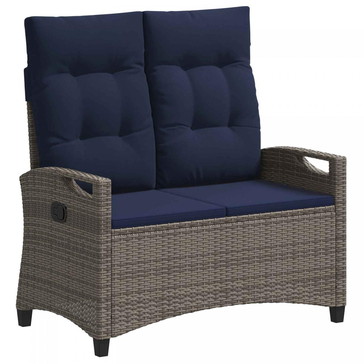 Banco de jardín con almohada 105 x 60 x 112 cm acero