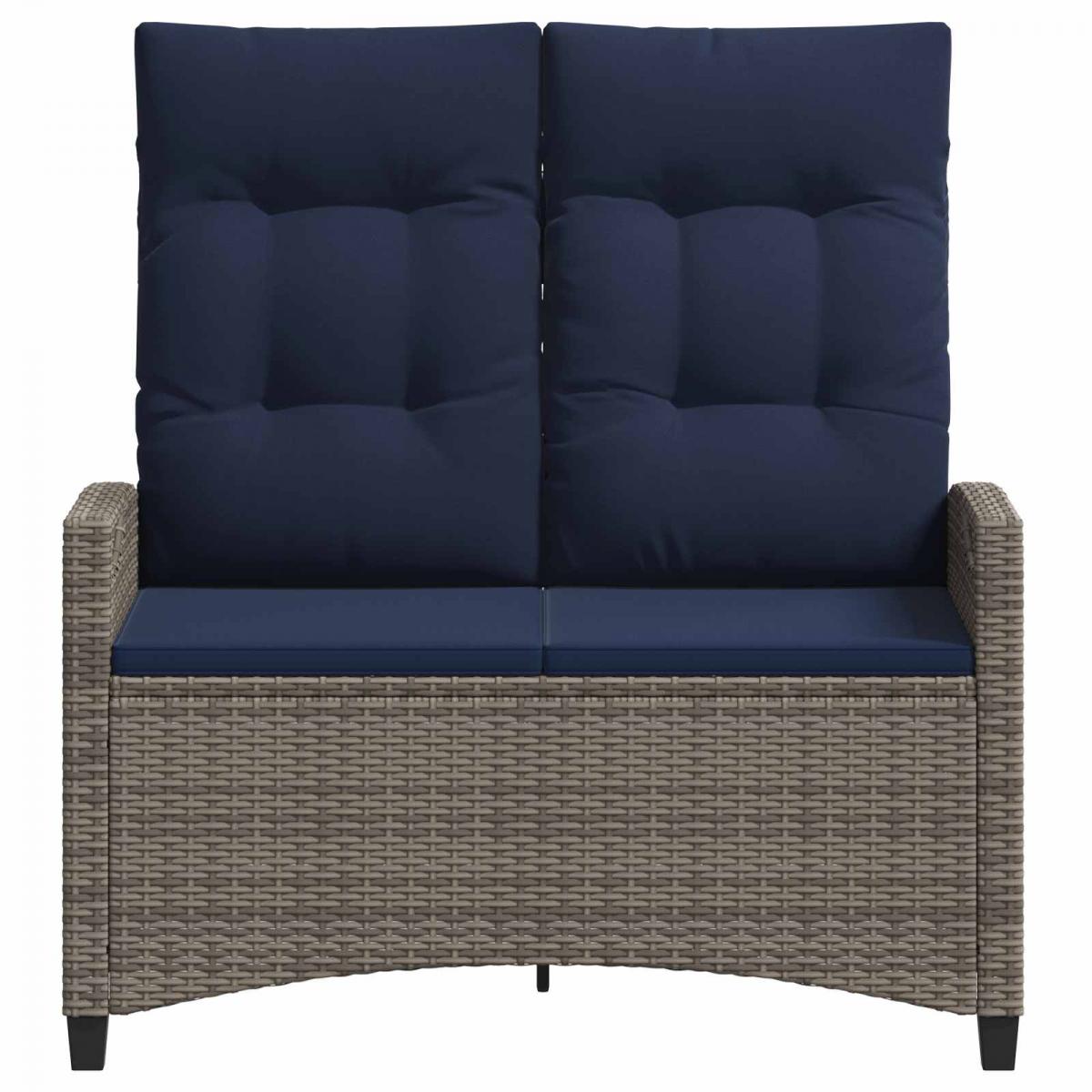 Banco de jardín con almohada 105 x 60 x 112 cm acero