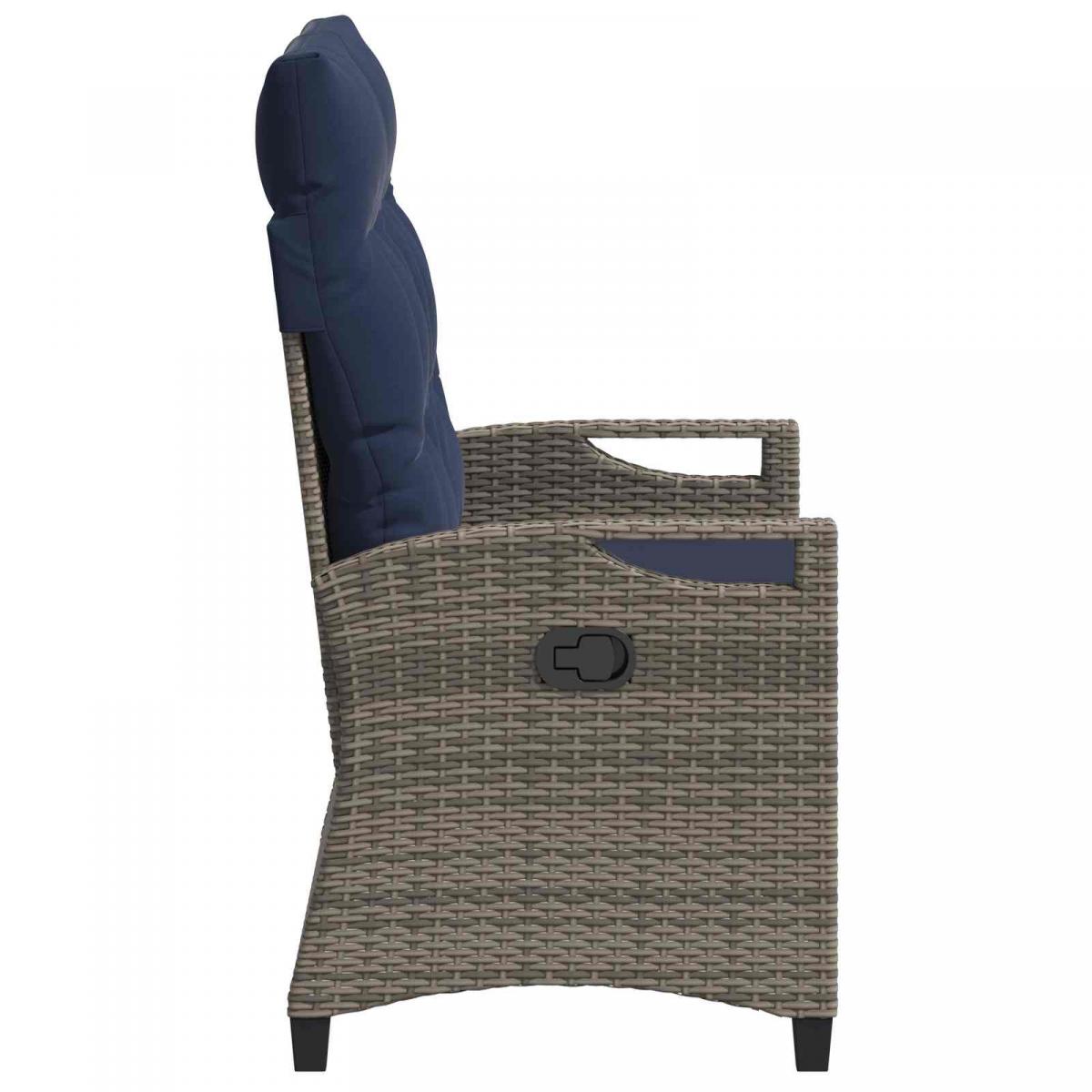 Banco de jardín con almohada 105 x 60 x 112 cm acero