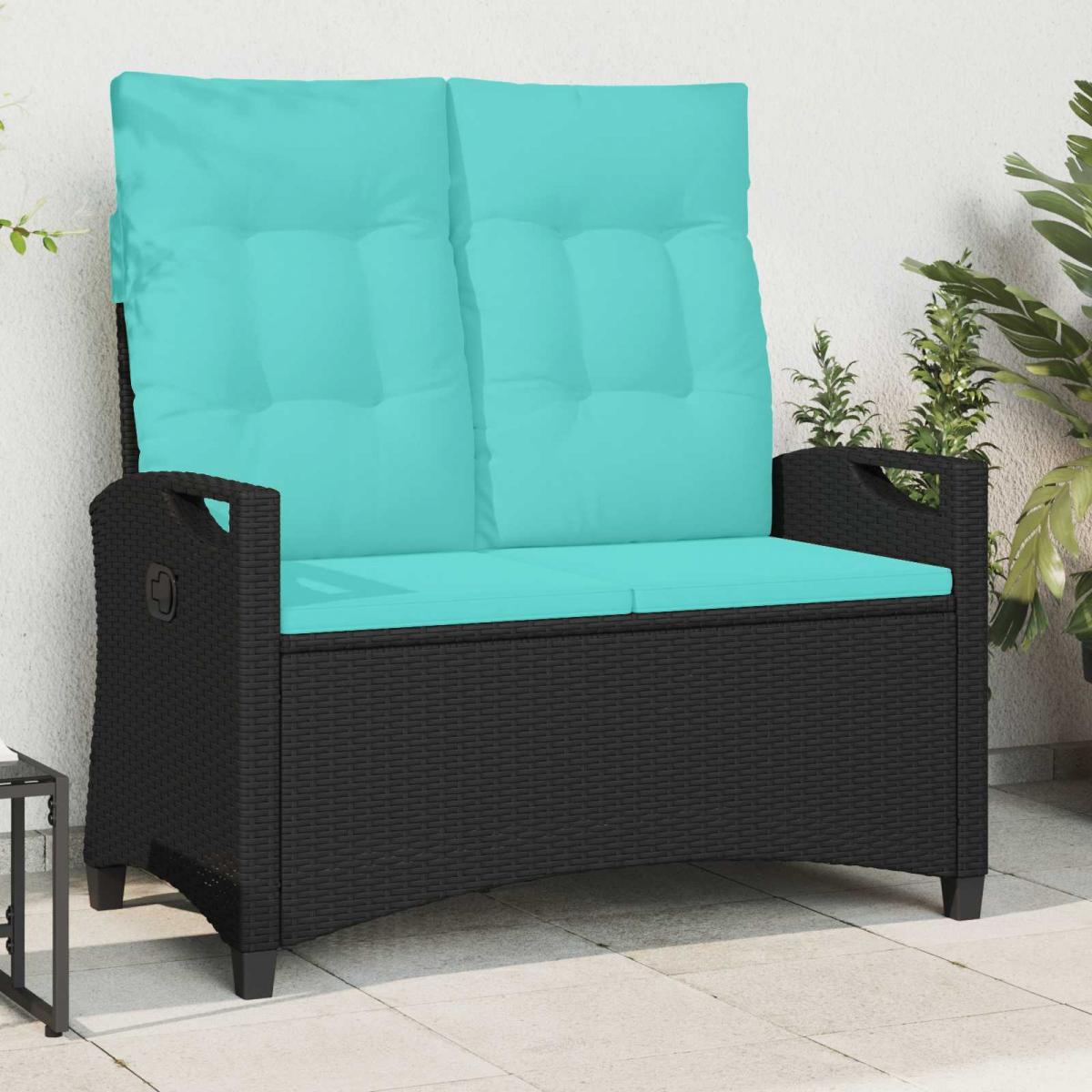 Banco de jardín con almohada 105 x 60 x 112 cm acero