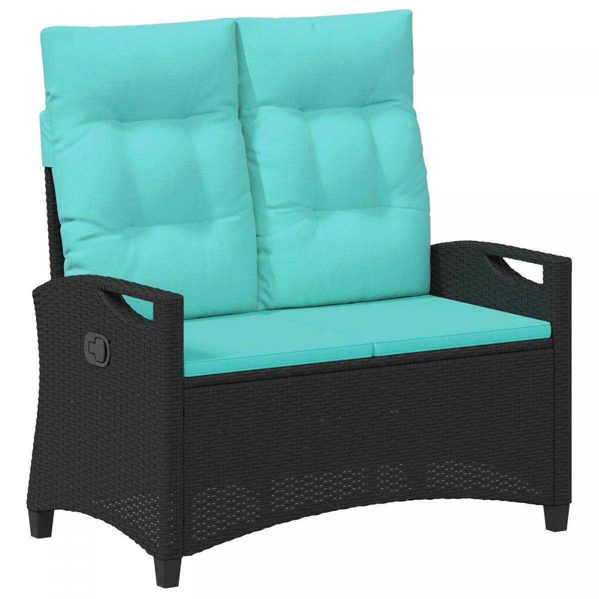 Banco de jardín con almohada 105 x 60 x 112 cm acero