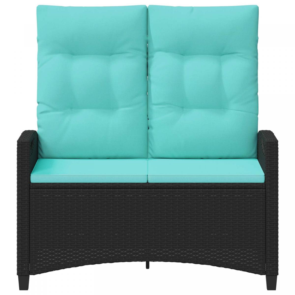 Banco de jardín con almohada 105 x 60 x 112 cm acero