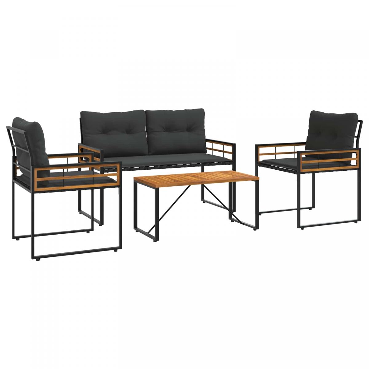 Juego de muebles de exterior 4 uds