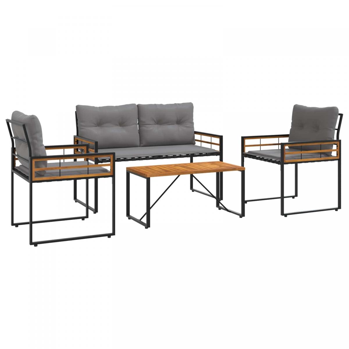 Juego de muebles de exterior 4 uds