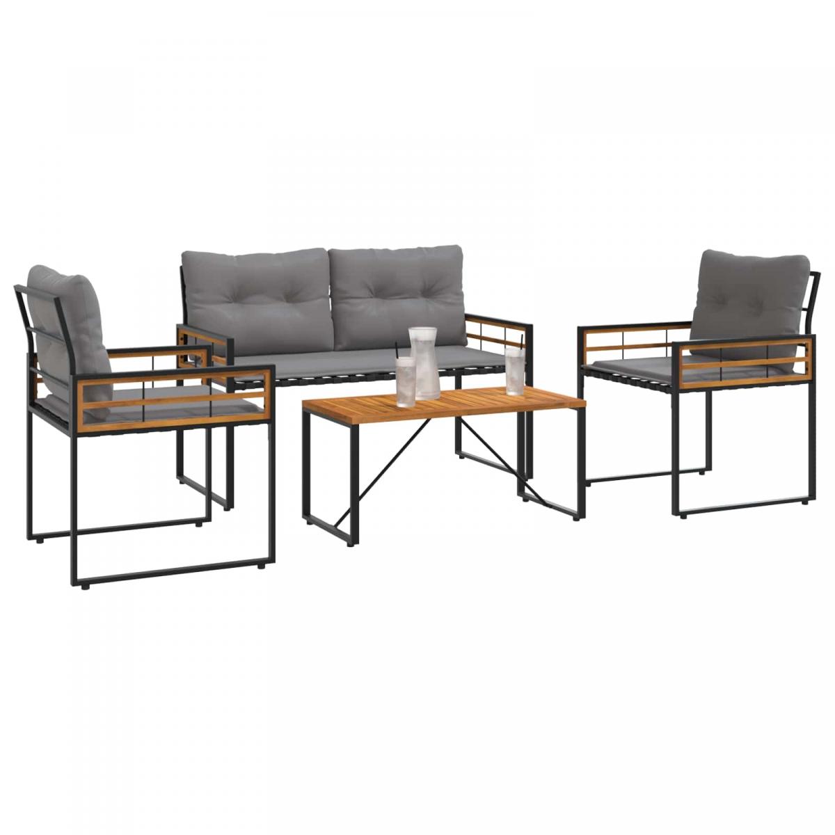 Juego de muebles de exterior 4 uds