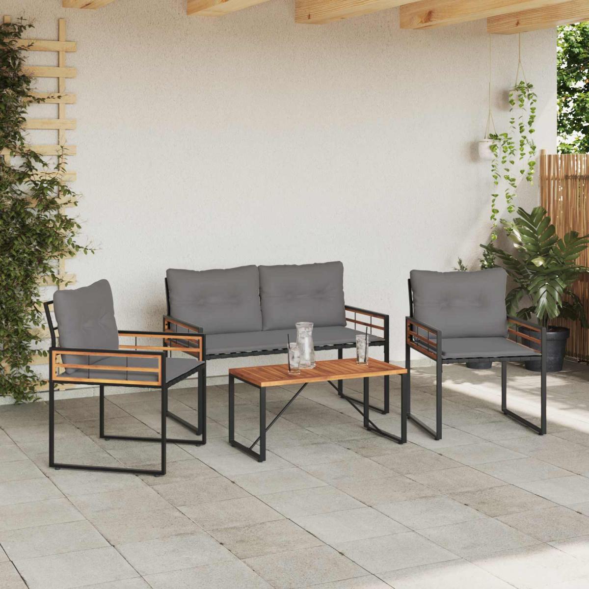 Juego de muebles de exterior 4 uds