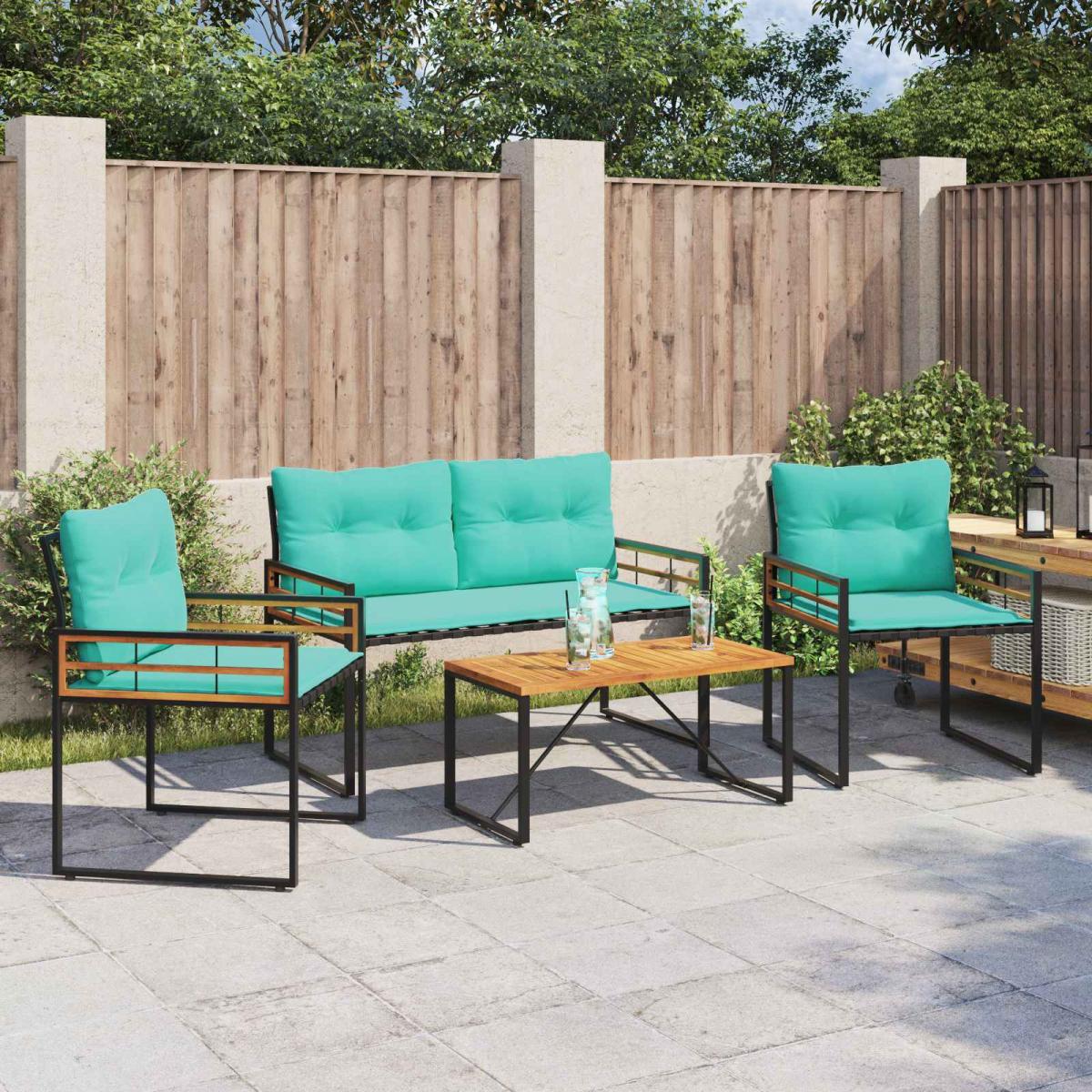 Juego de muebles de exterior 4 uds. Tuquesa