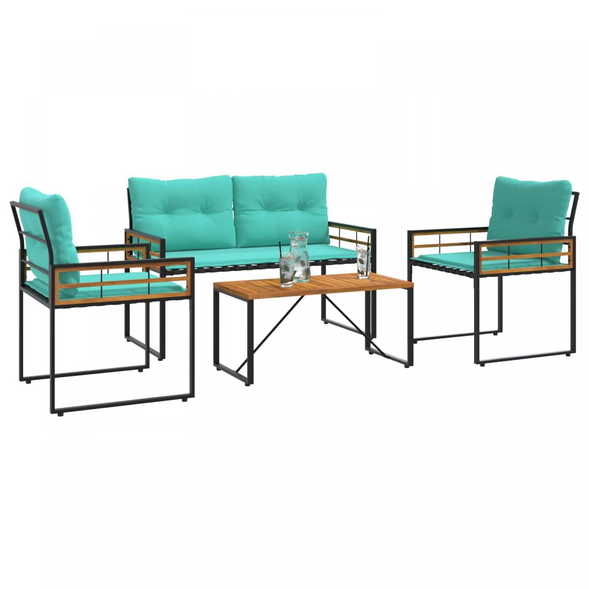 Juego de muebles de exterior 4 uds. Tuquesa