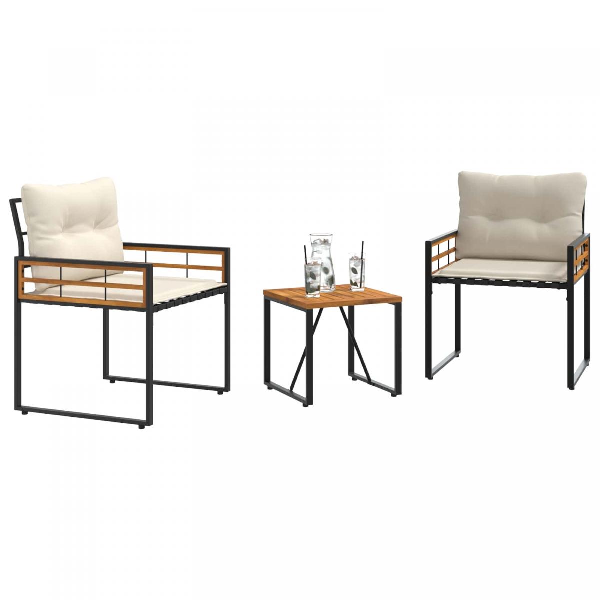 Juego de muebles de exterior 3 uds