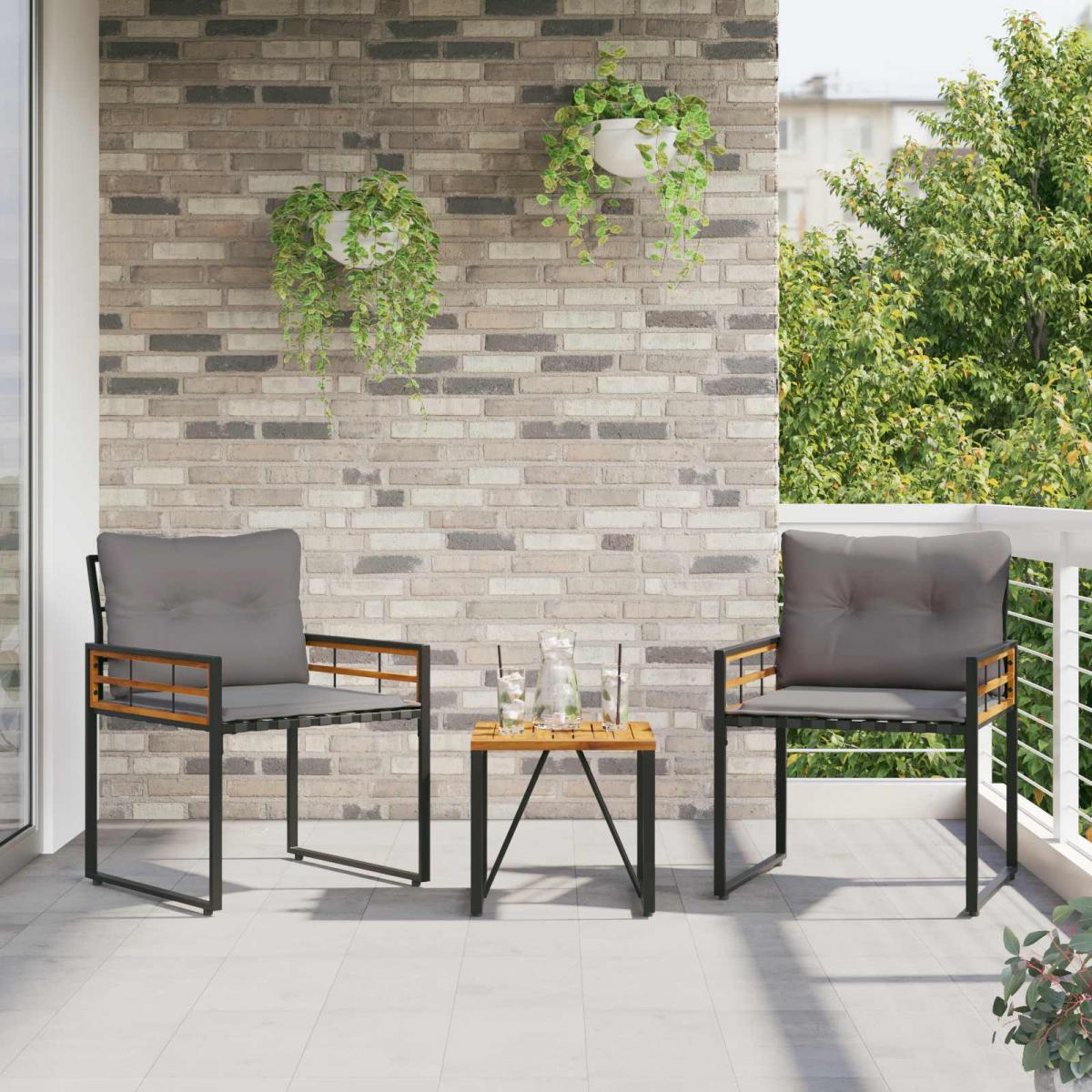 Juego de muebles de exterior 3 uds