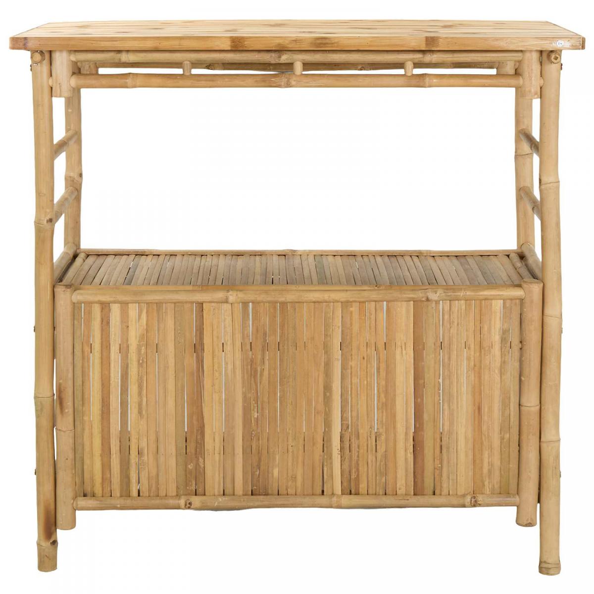 Mesa de Bar Exterior Natural Bambú