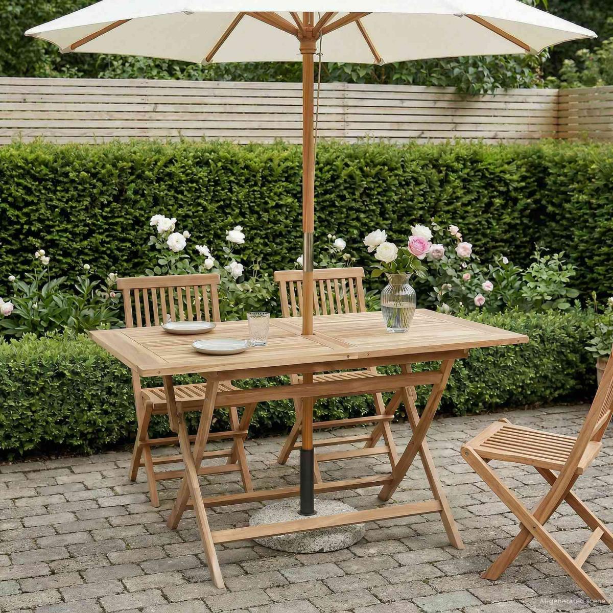 Mesa de jardín plegable