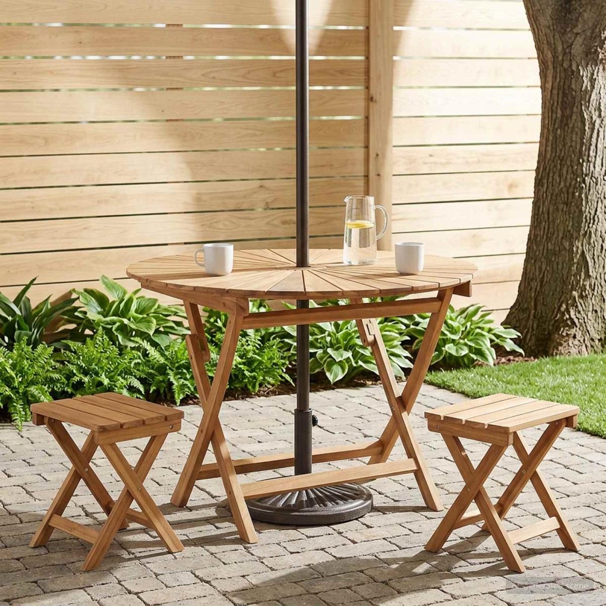 Mesa de jardín plegable