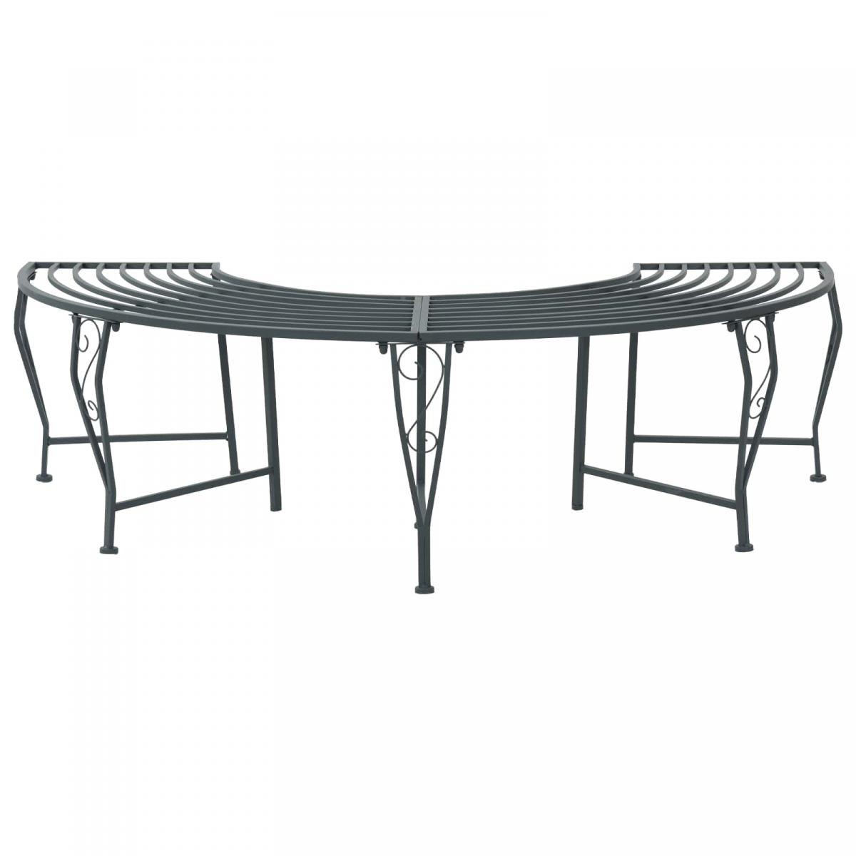 Banco de Árbol 4-Número de plazas 160 x 80 x 89 cm Acero Negro