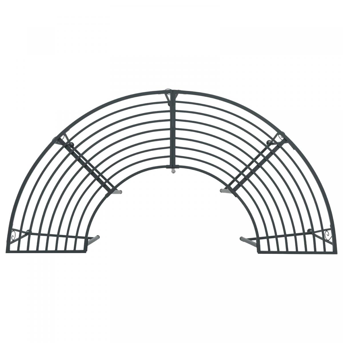 Banco de Árbol 4-Número de plazas 160 x 80 x 89 cm Acero Negro
