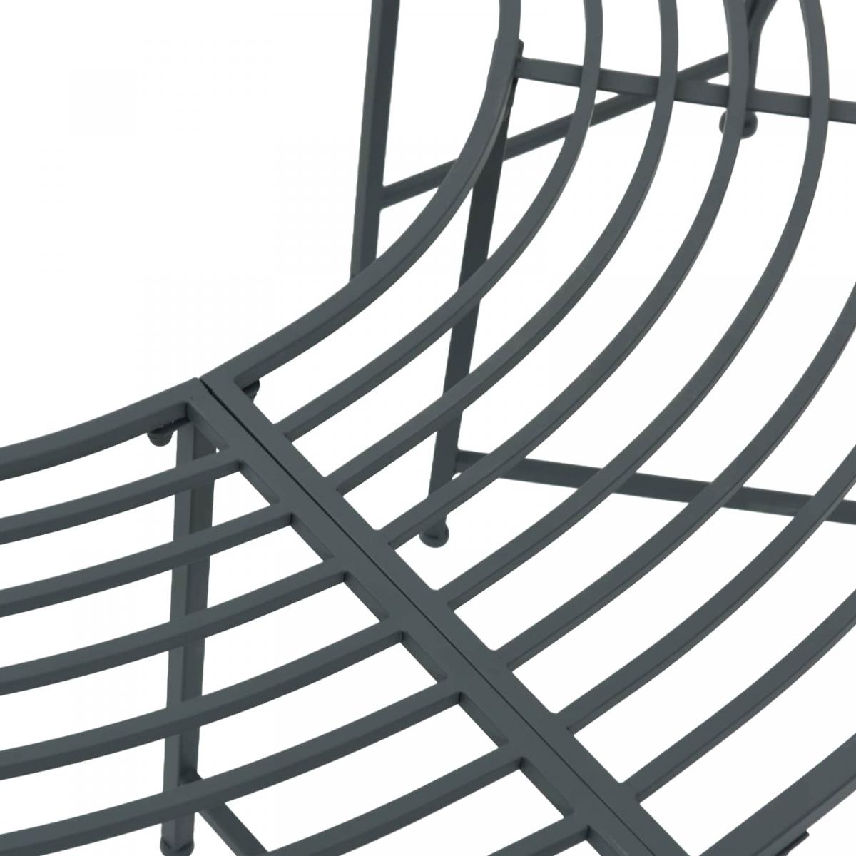 Banco de Árbol 4-Número de plazas 160 x 80 x 89 cm Acero Negro