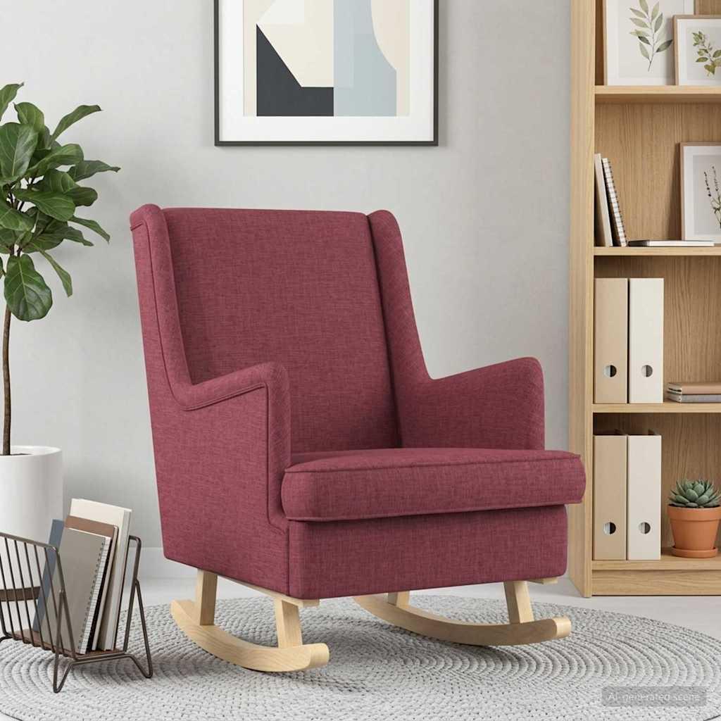 Mecedora Rojo vino 62 x 80 x 85 cm tela