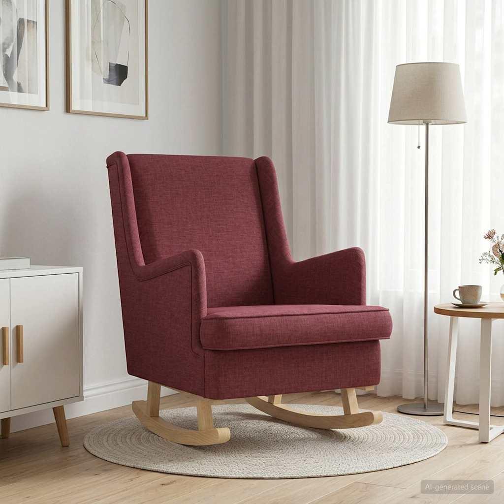 Mecedora Rojo vino 62 x 80 x 85 cm tela