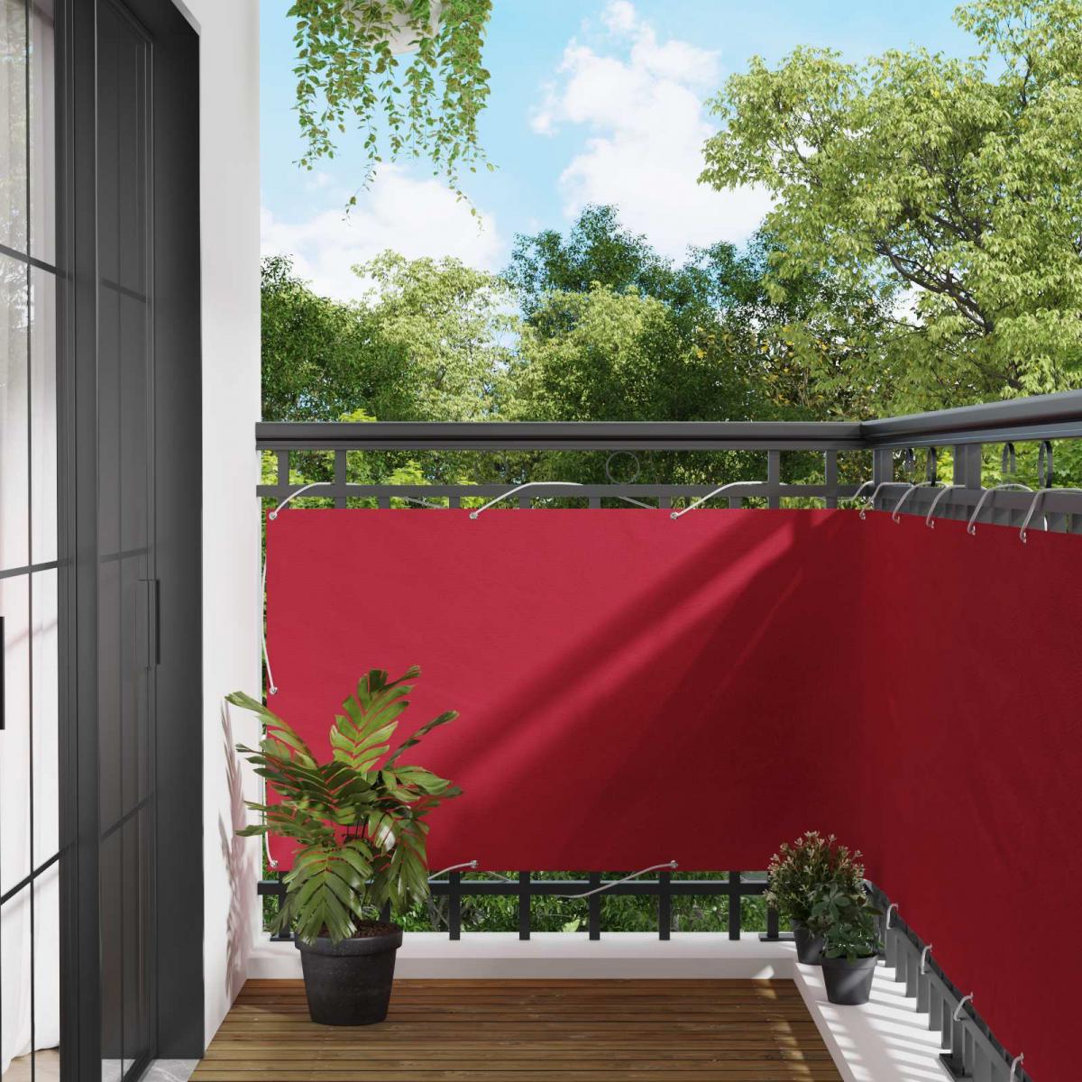 Pantalla de Balcón 90 x 200 cm Tela Oxford Rectangular