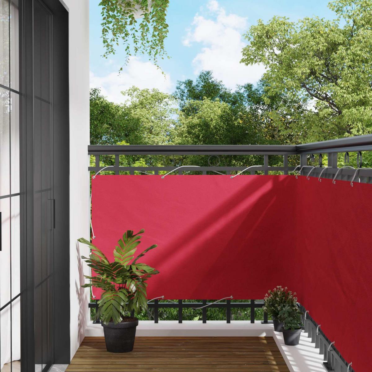 Pantalla de Balcón 90 x 200 cm Tela Oxford Rectangular