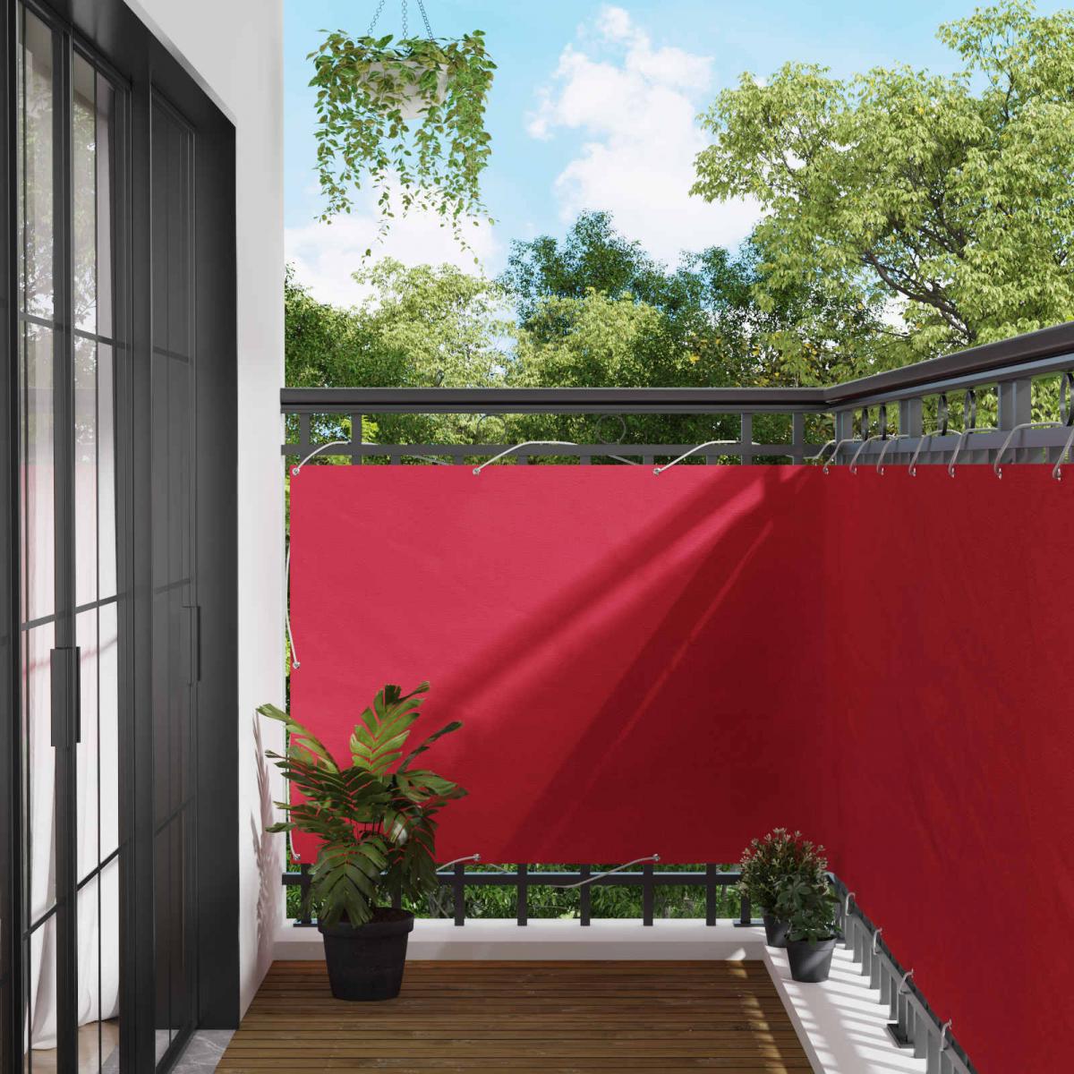 Pantalla de Balcón 120 x 500 cm Tela Oxford Rectangular