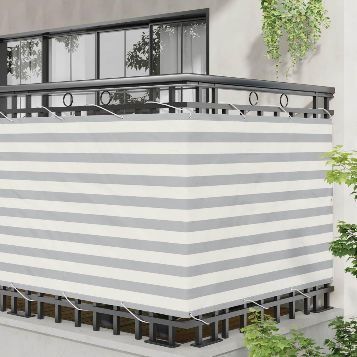 Pantalla de Balcón 120 x 500 cm Tela Oxford Rectangular