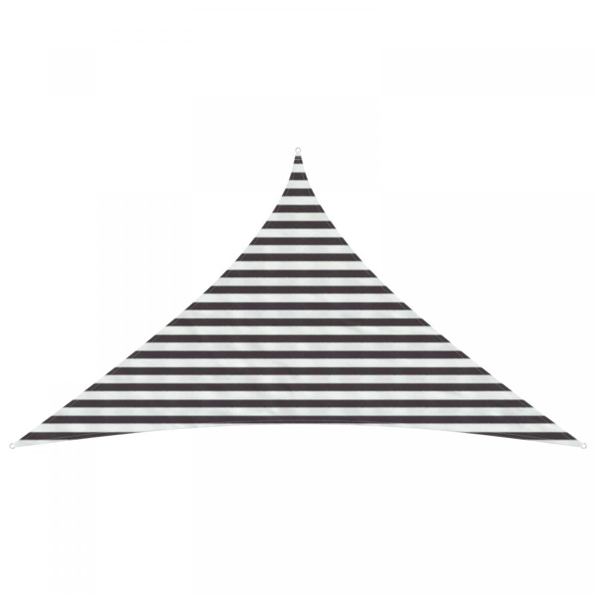 Toldo Vela 2,5 x 2,5 x 3,5 m HDPE Triangular Antracita y Blanco