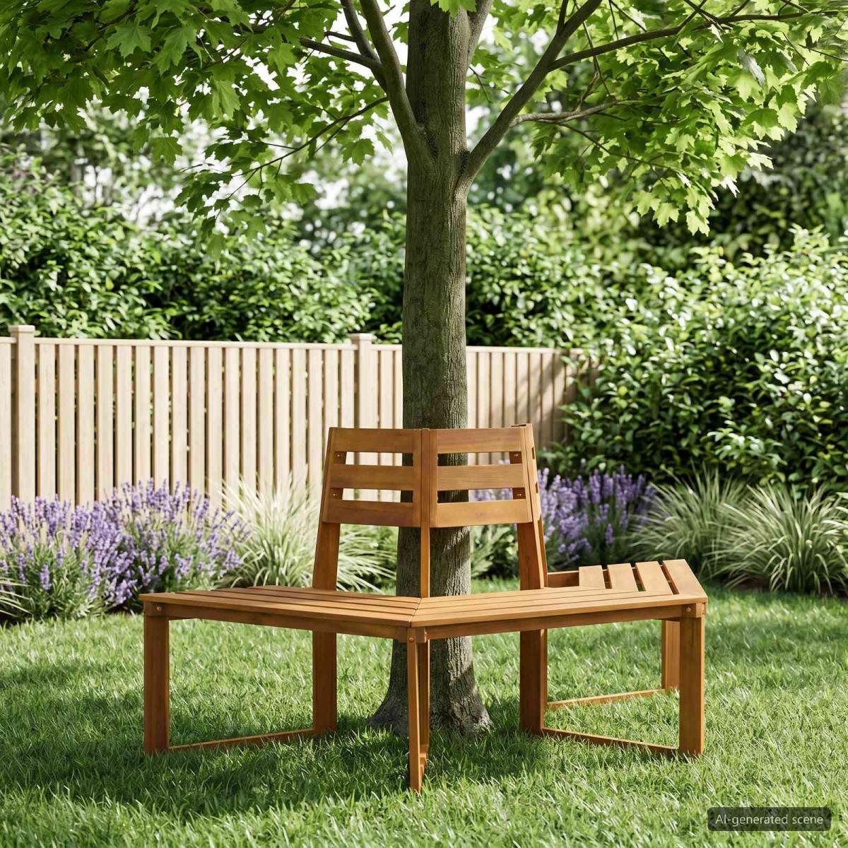 Banco de Árbol 160 x 70 x 86 cm Madera de Acacia Sólida Natural