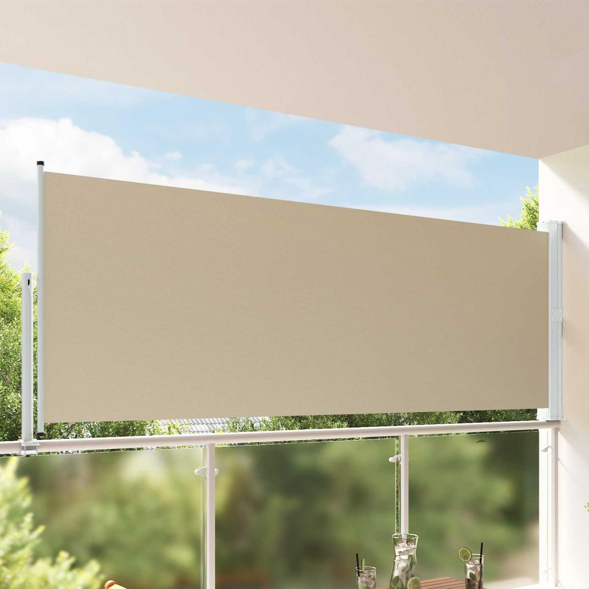 Toldo lateral 100 x 300 cm 100% poliéster hierro acero