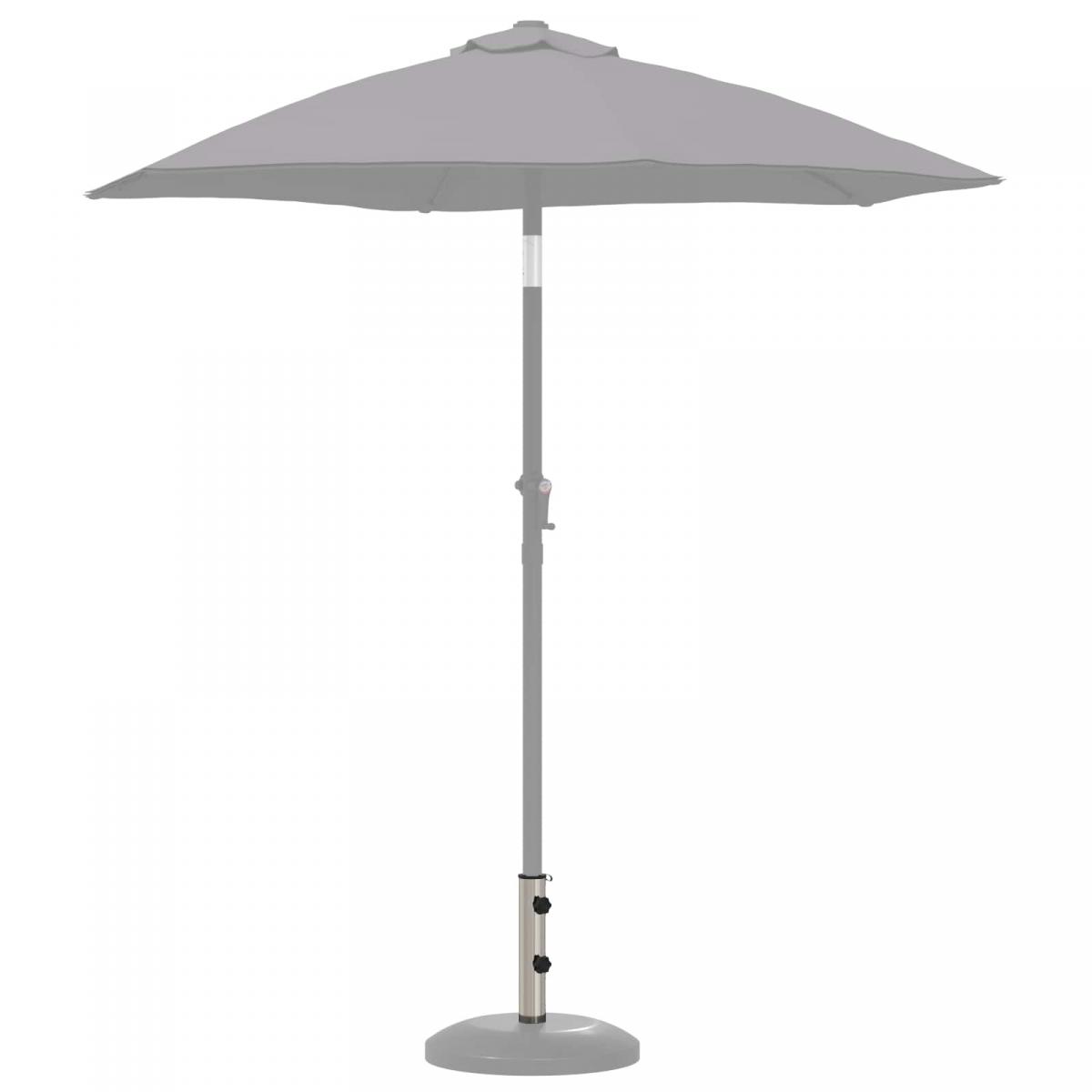 Tubo para base de parasol 0.63 kg Acero inoxidable natural