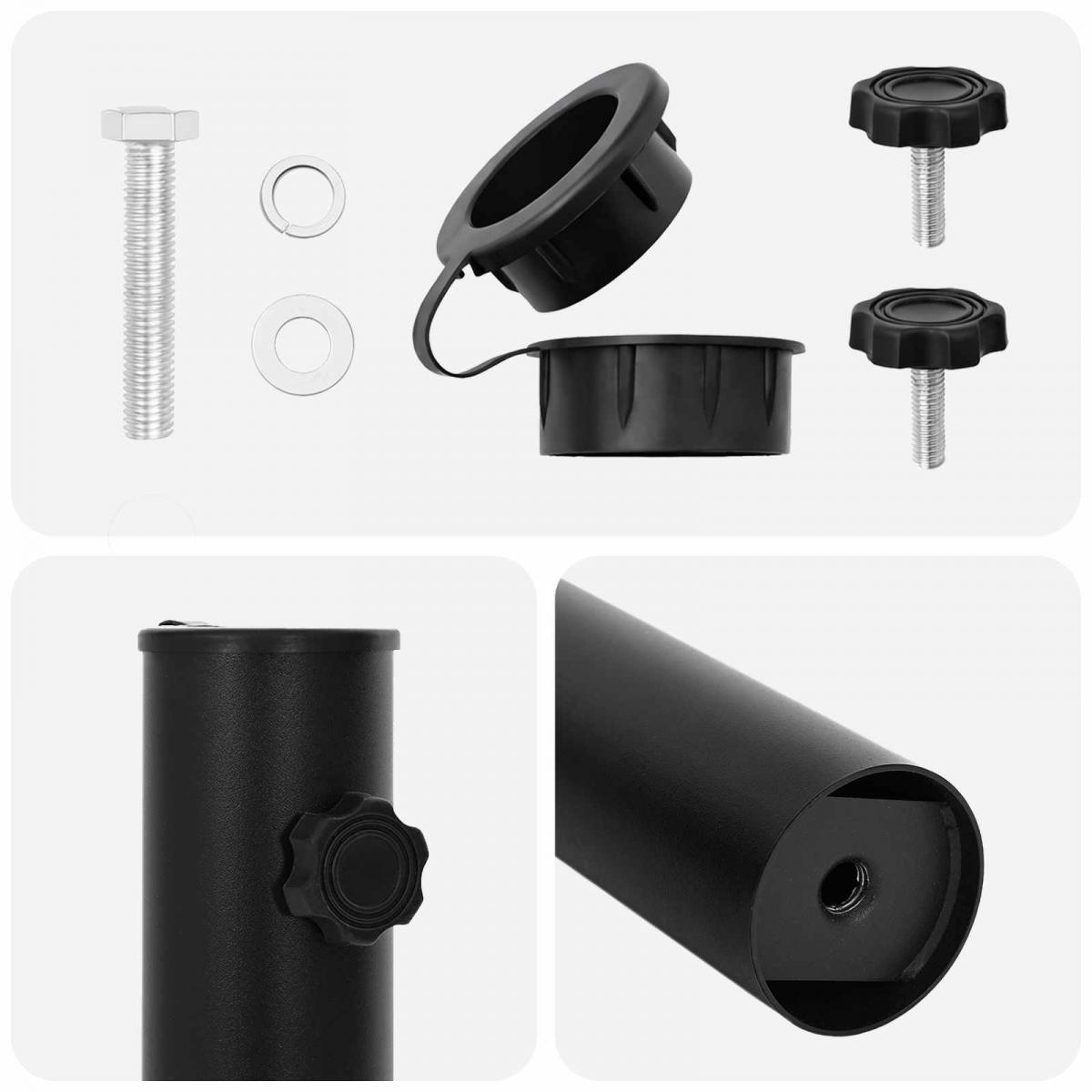 Tubo para base de parasol 0.6 kg Negro Hierro for 40-50 mm Pole