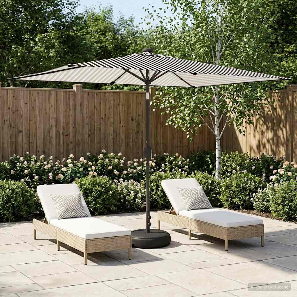 Parasol de jardín con luces LED y base Poliéster