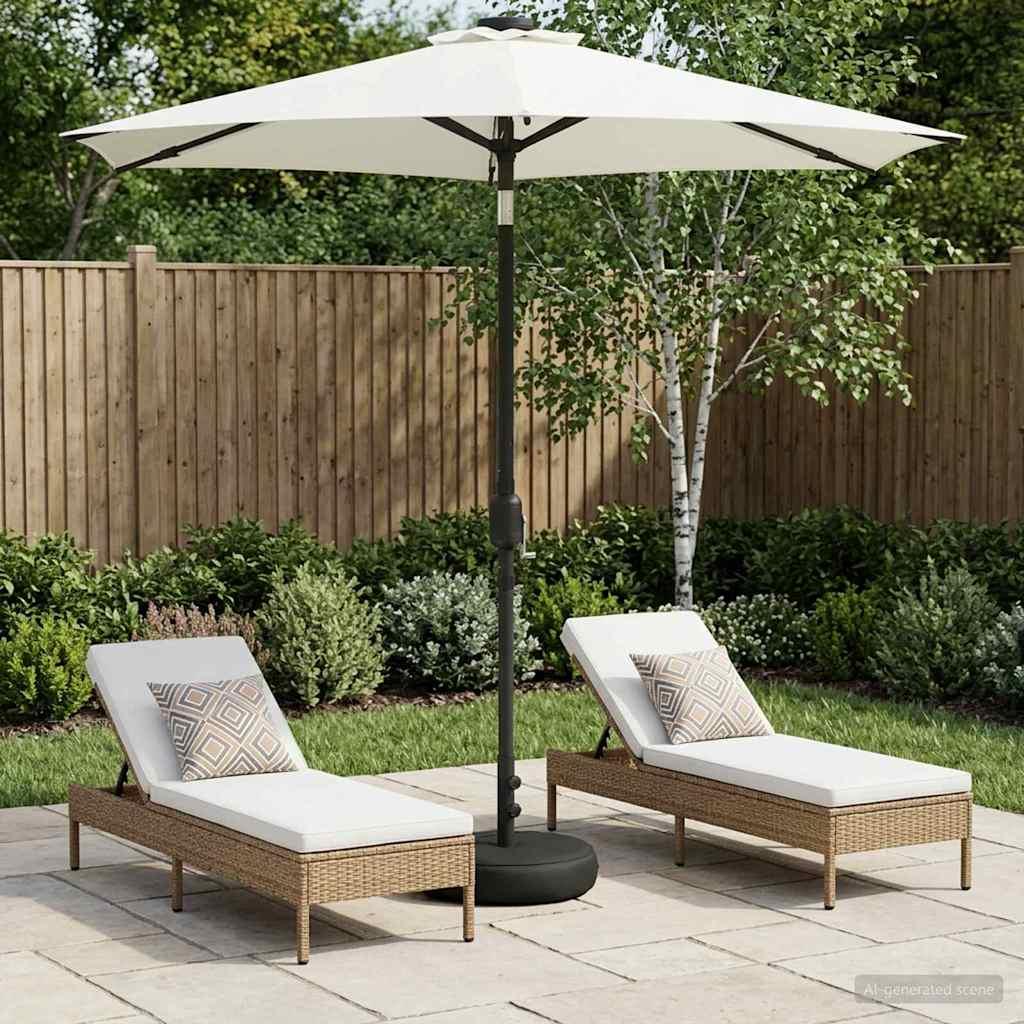 Parasol de jardín con luces LED y base Poliéster