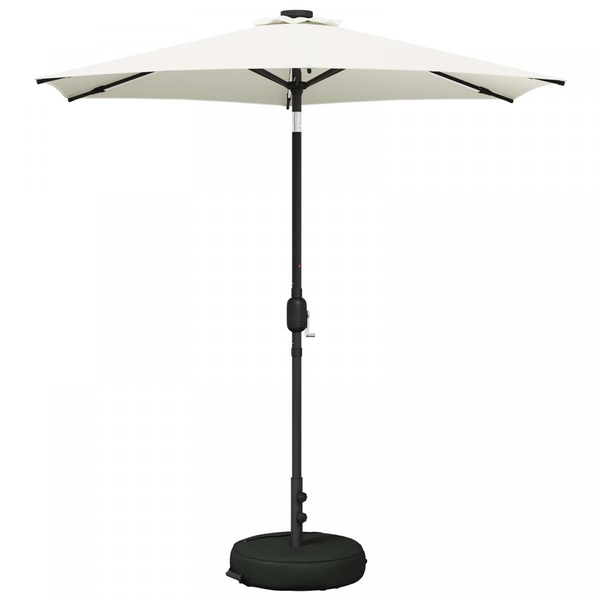 Parasol de jardín con luces LED y base Poliéster