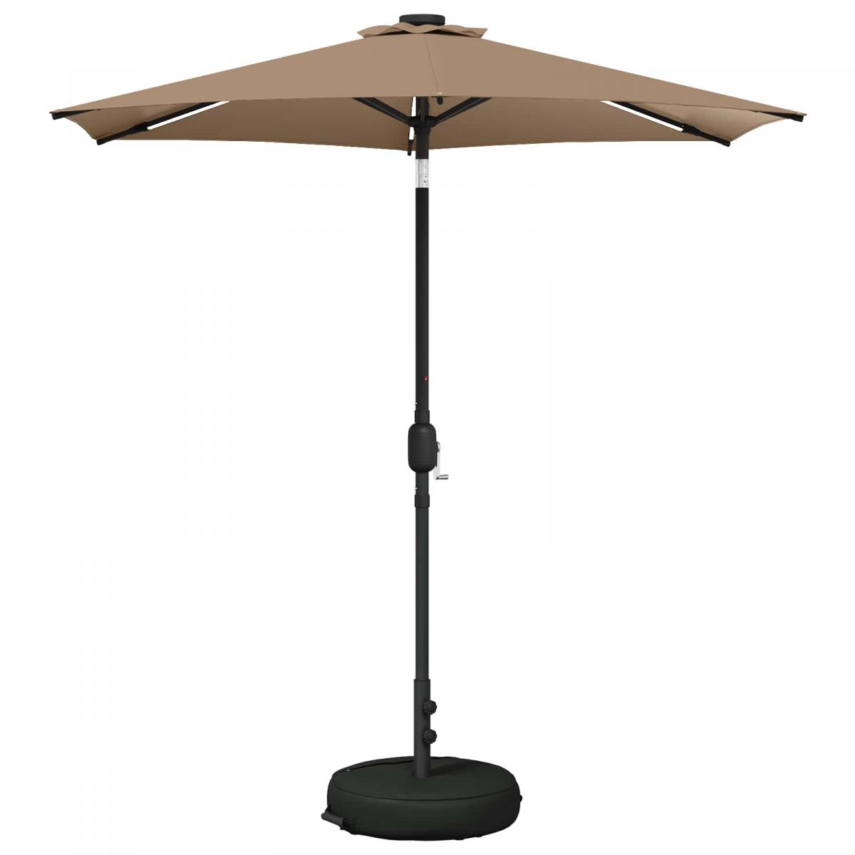 Parasol de jardín con luces LED y base Poliéster