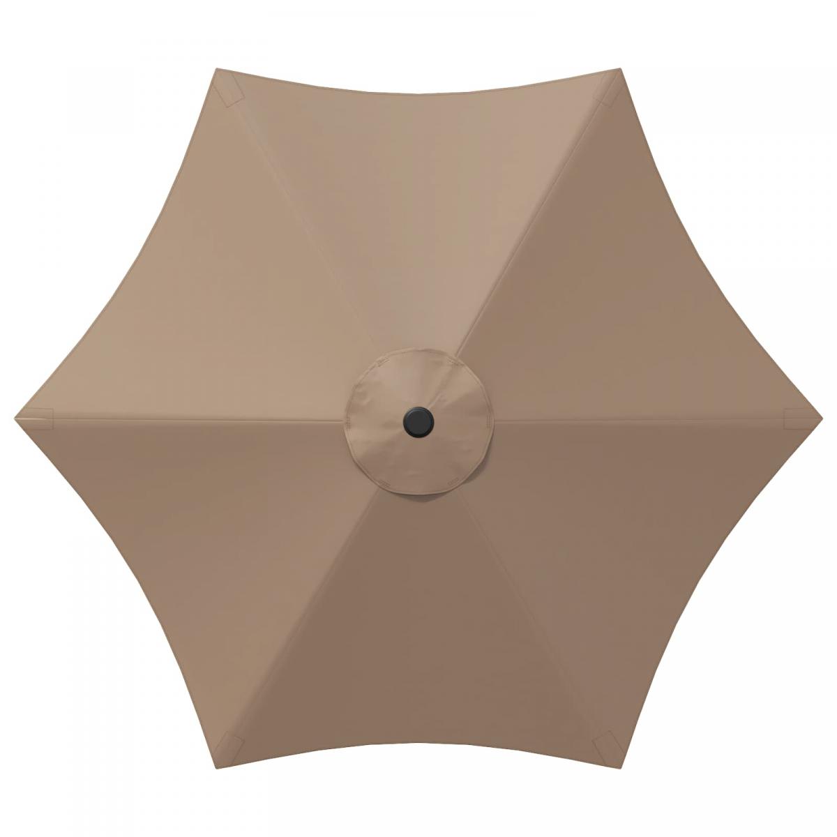 Parasol de jardín con luces LED y base Poliéster