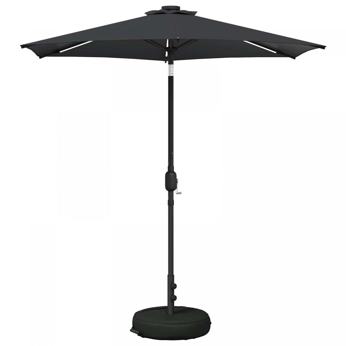 Parasol de jardín con luces LED y base Poliéster