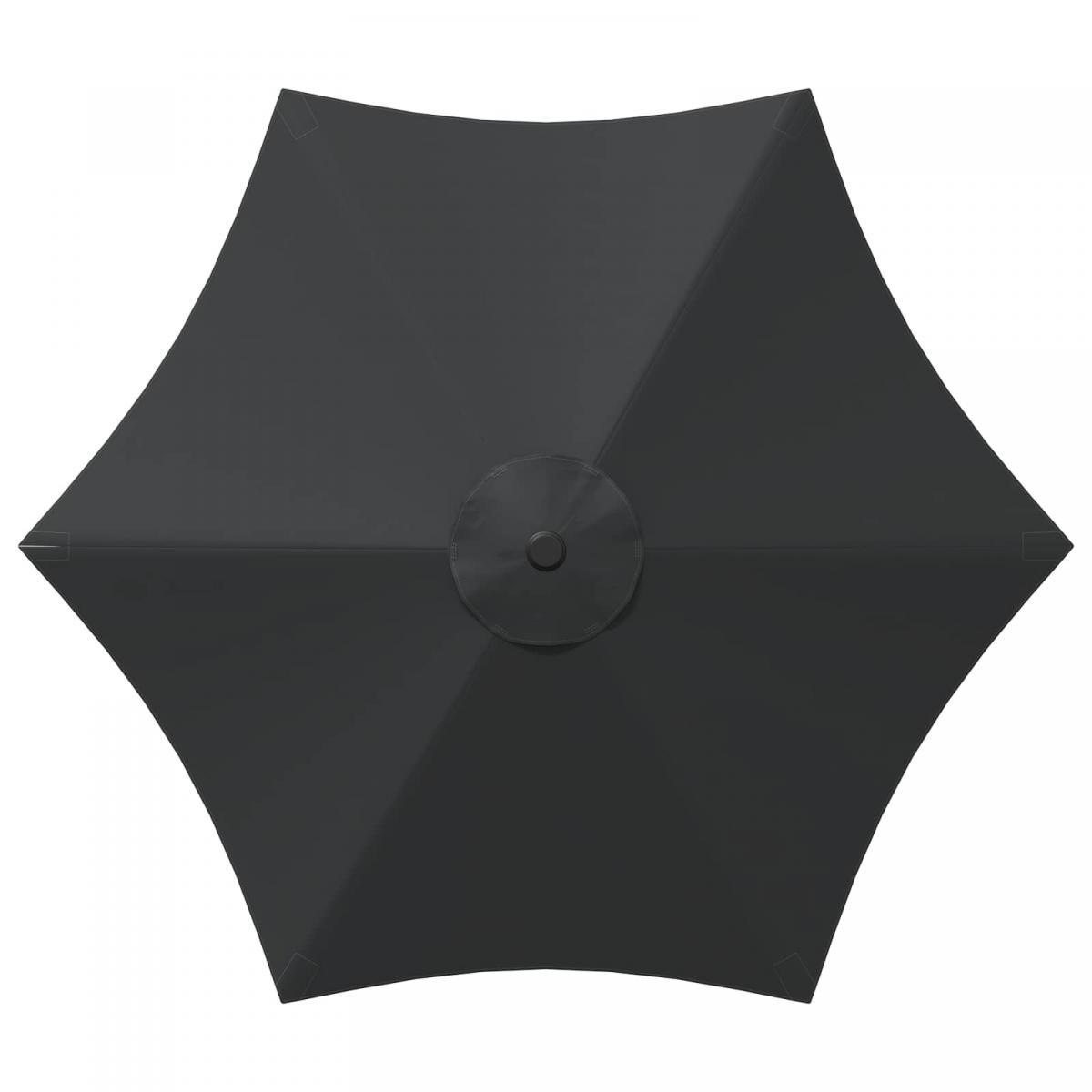 Parasol de jardín con luces LED y base Poliéster