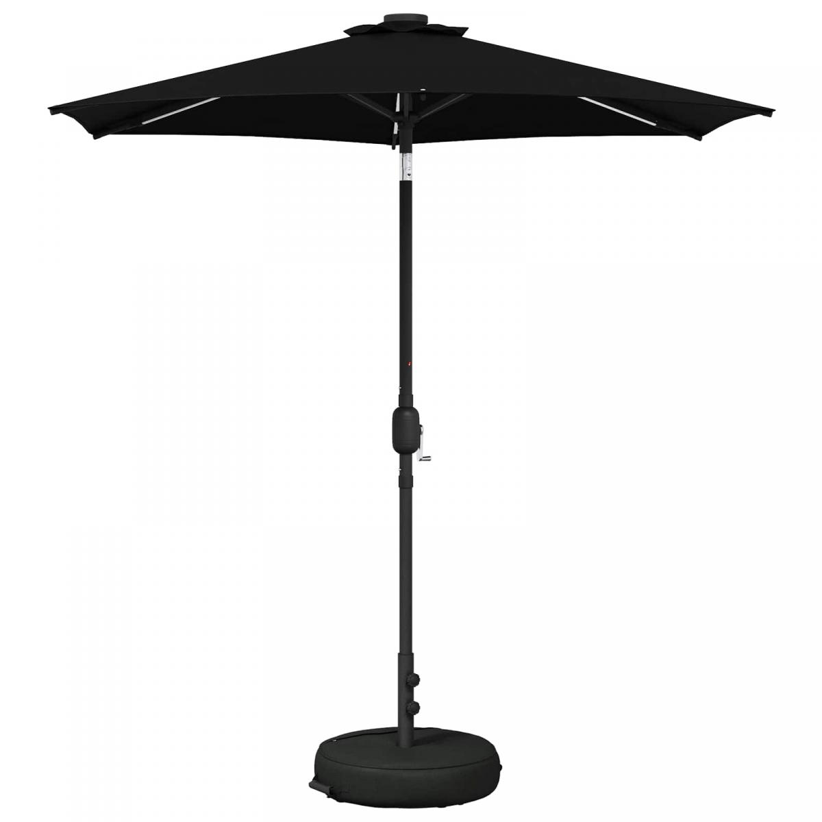 Parasol de jardín con luces LED y base Poliéster