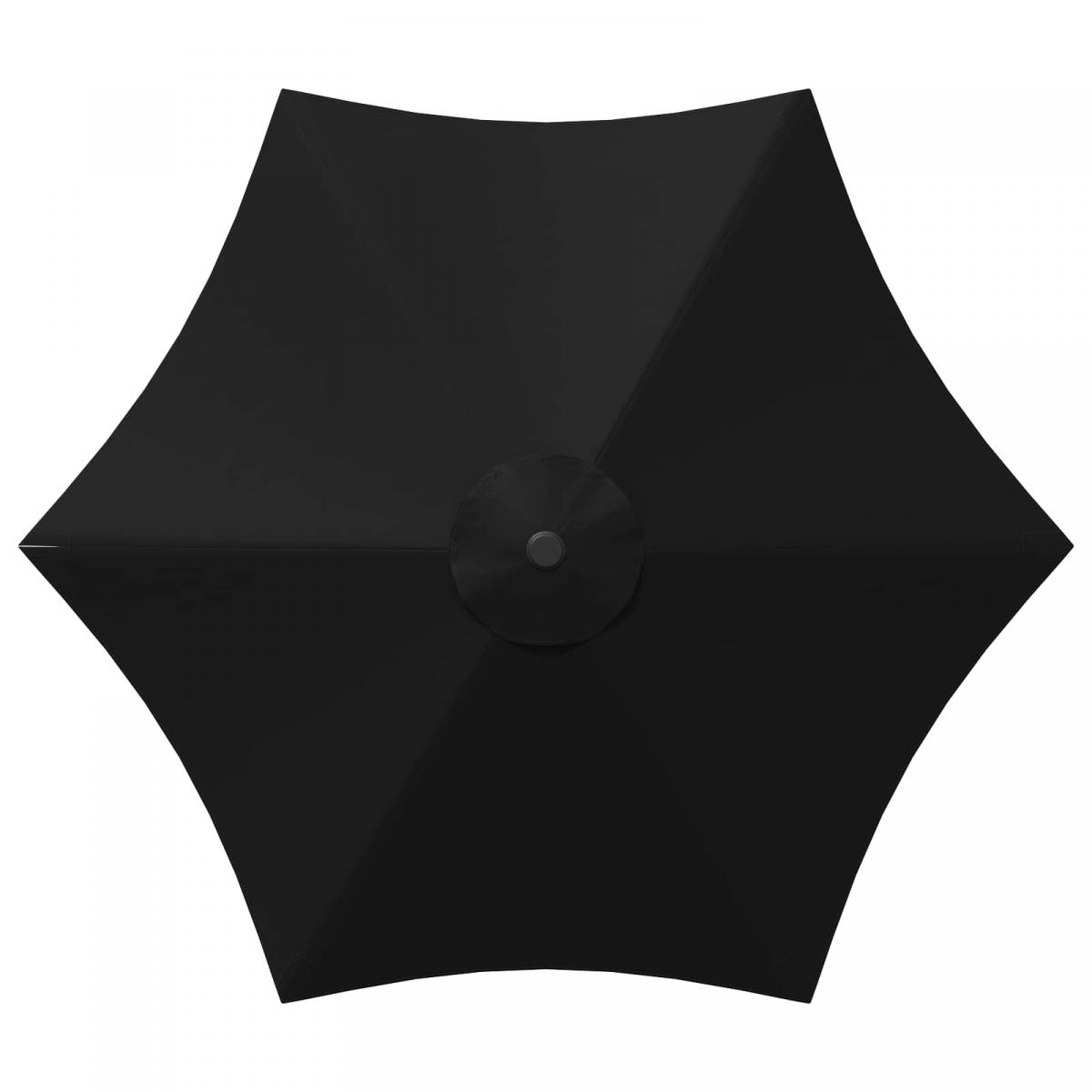 Parasol de jardín con luces LED y base Poliéster