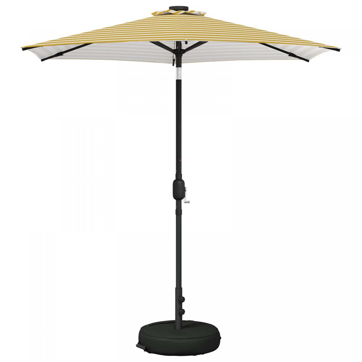 Parasol de jardín con luces LED y base Poliéster