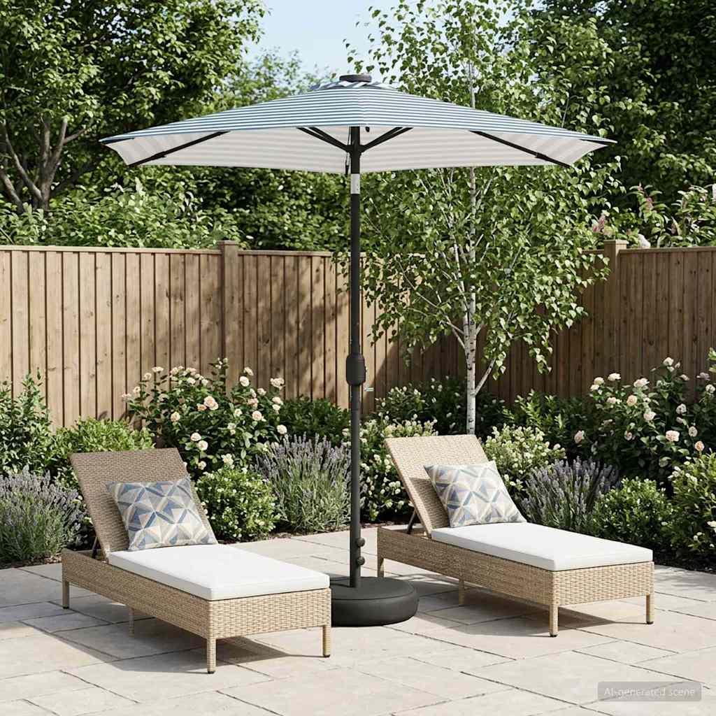 Parasol de jardín con luces LED y base Poliéster
