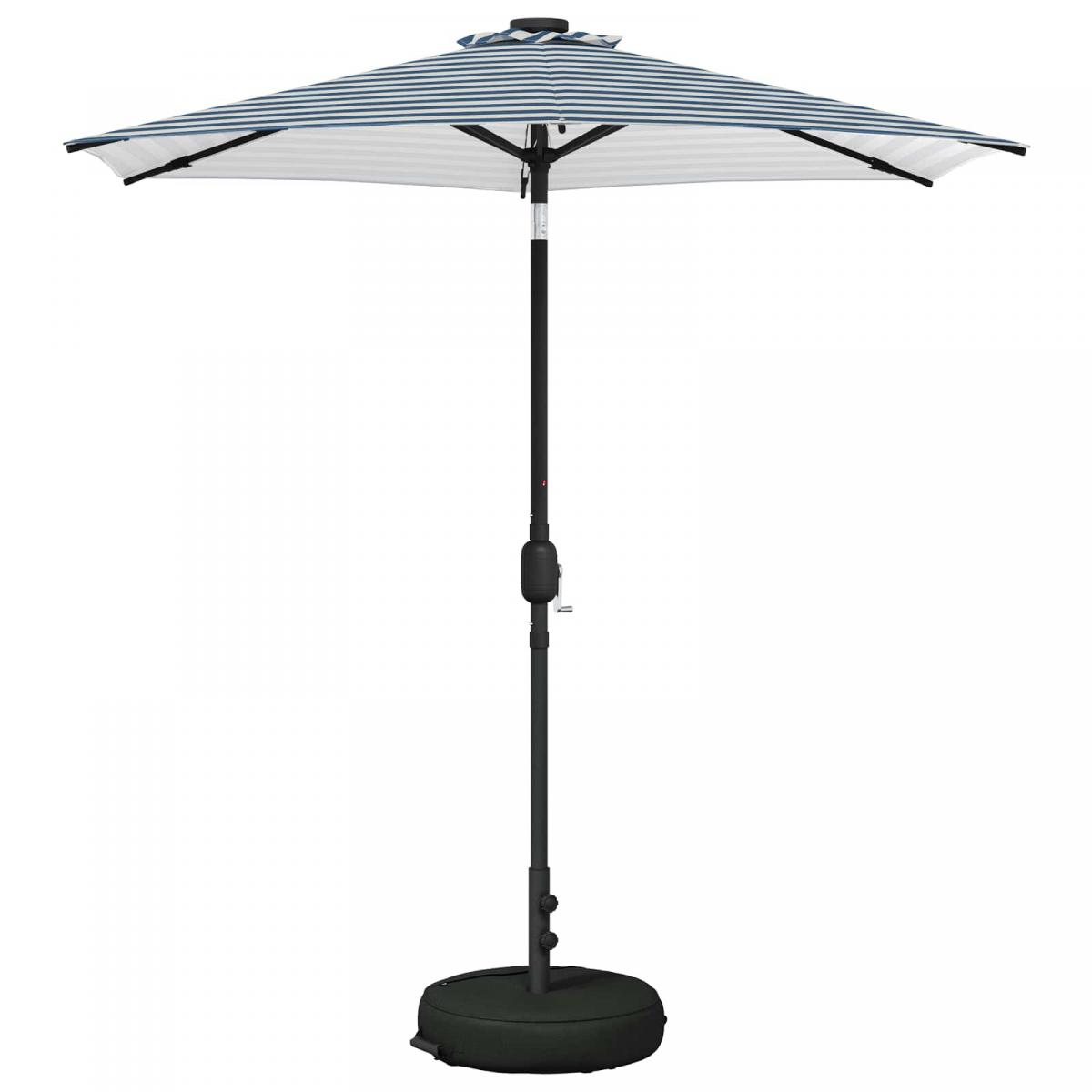 Parasol de jardín con luces LED y base Poliéster