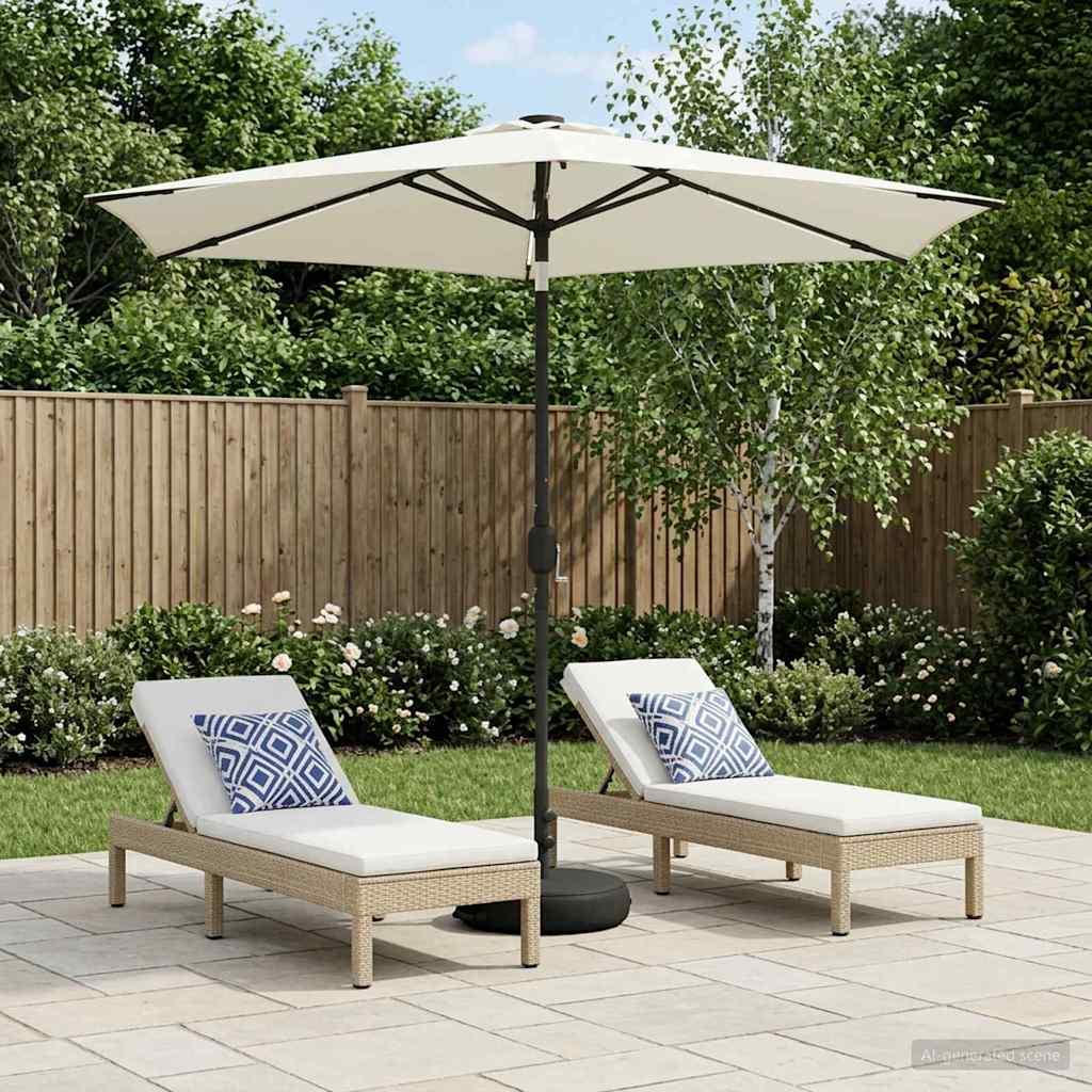 Parasol de jardín con luces LED y base Poliéster