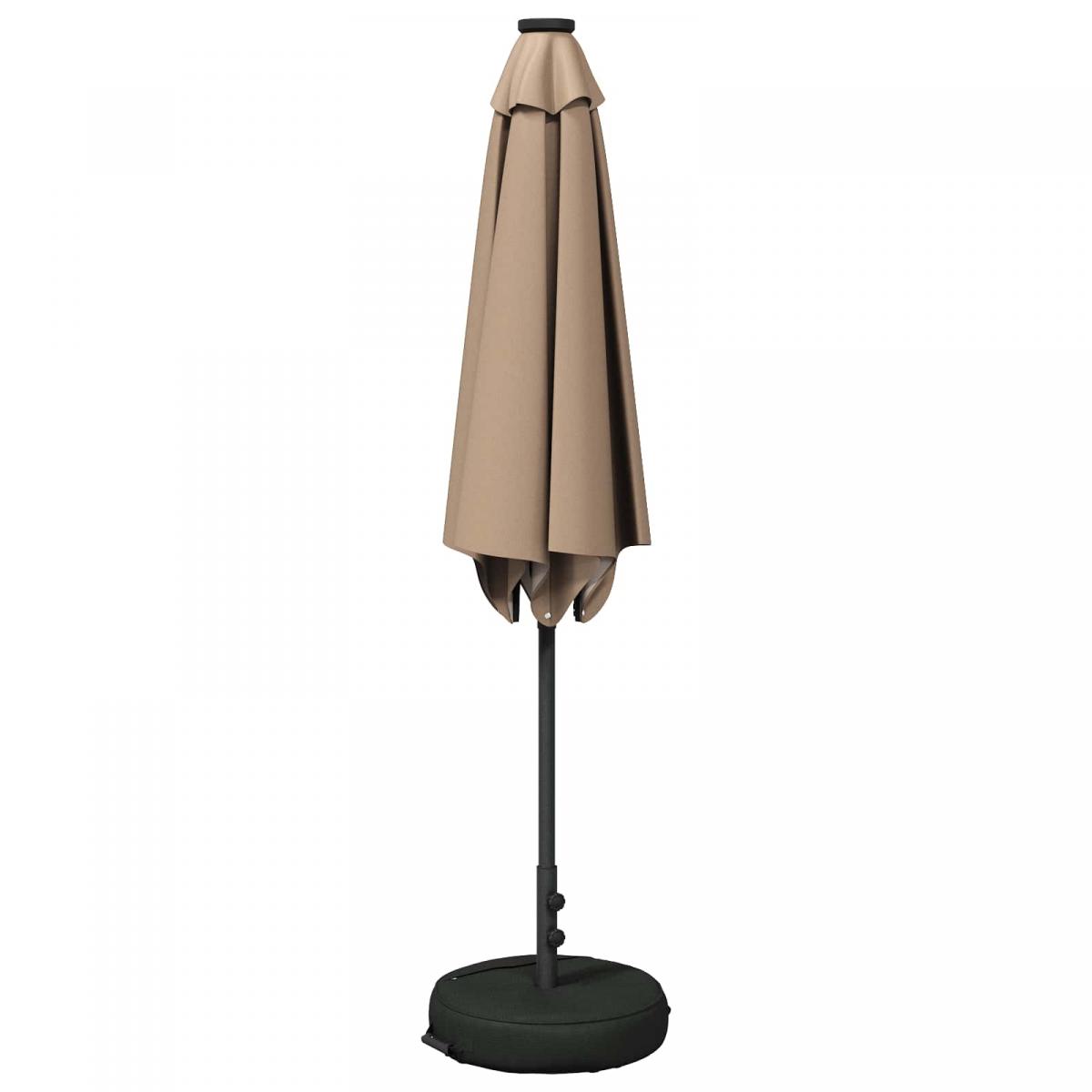 Parasol de jardín con luces LED y base Poliéster