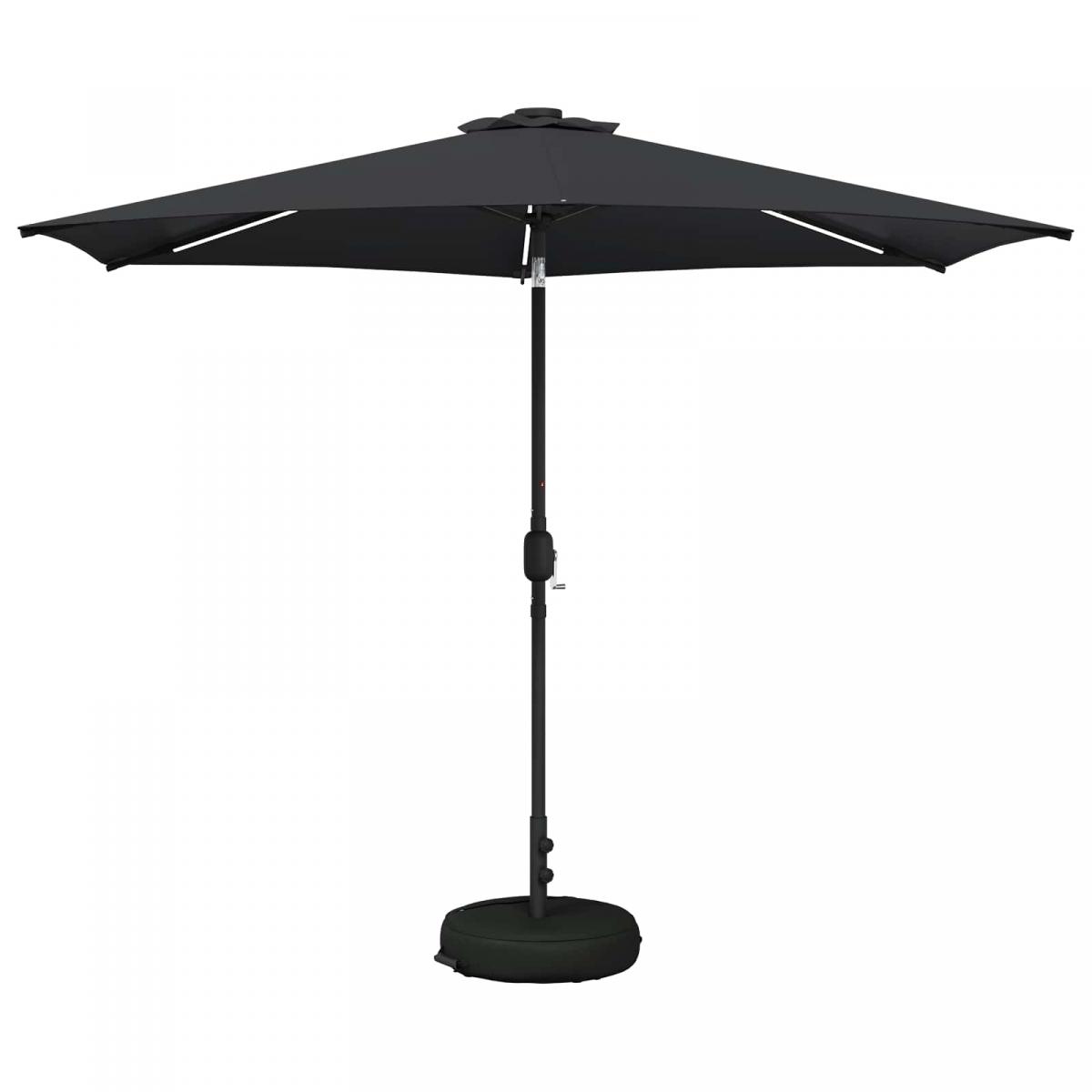 Parasol de jardín con luces LED y base Poliéster