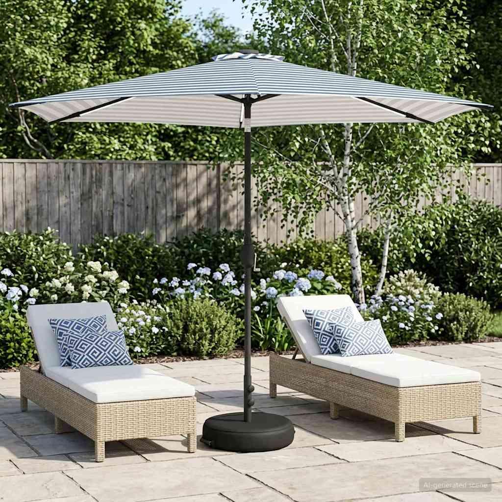 Parasol de jardín con luces LED y base Poliéster