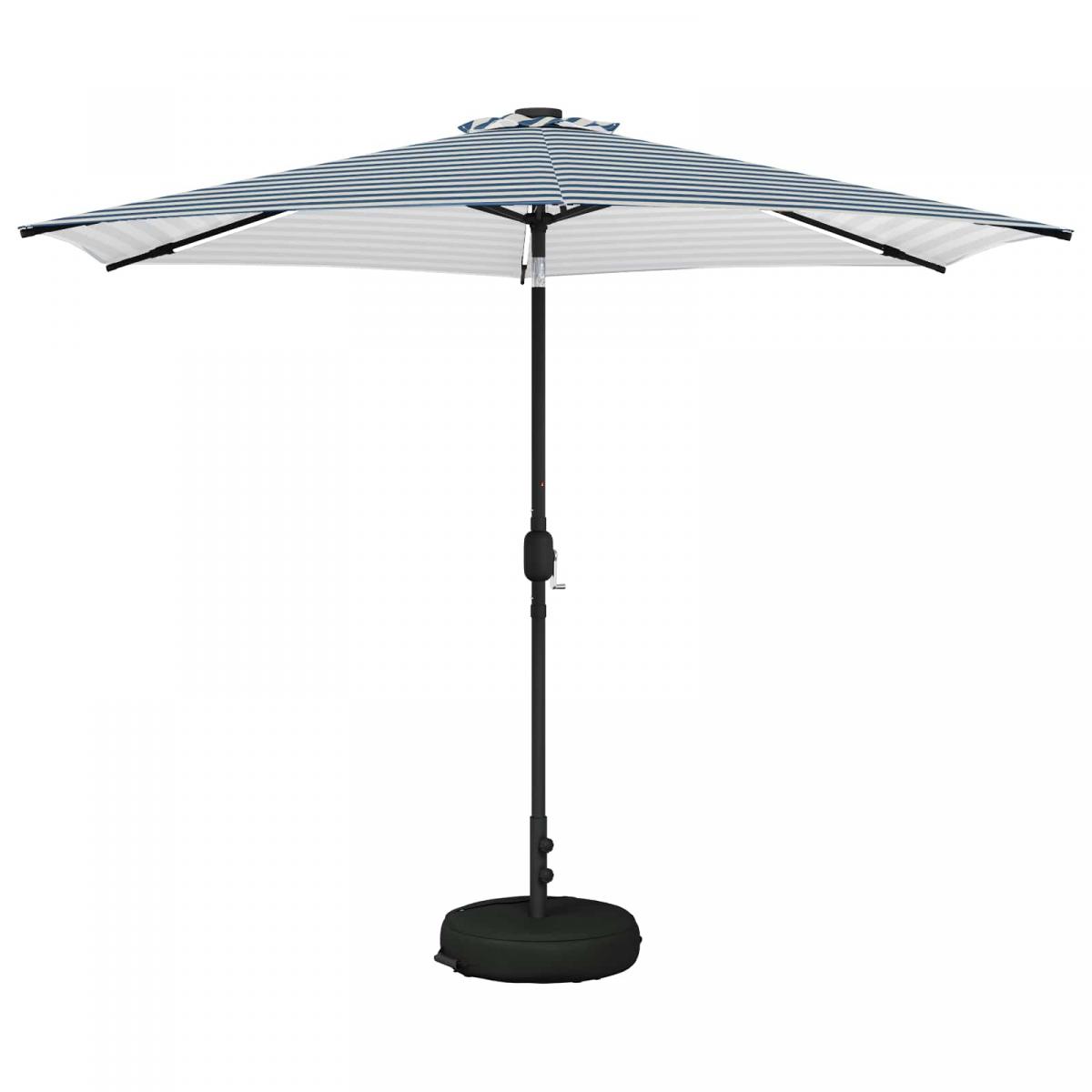 Parasol de jardín con luces LED y base Poliéster
