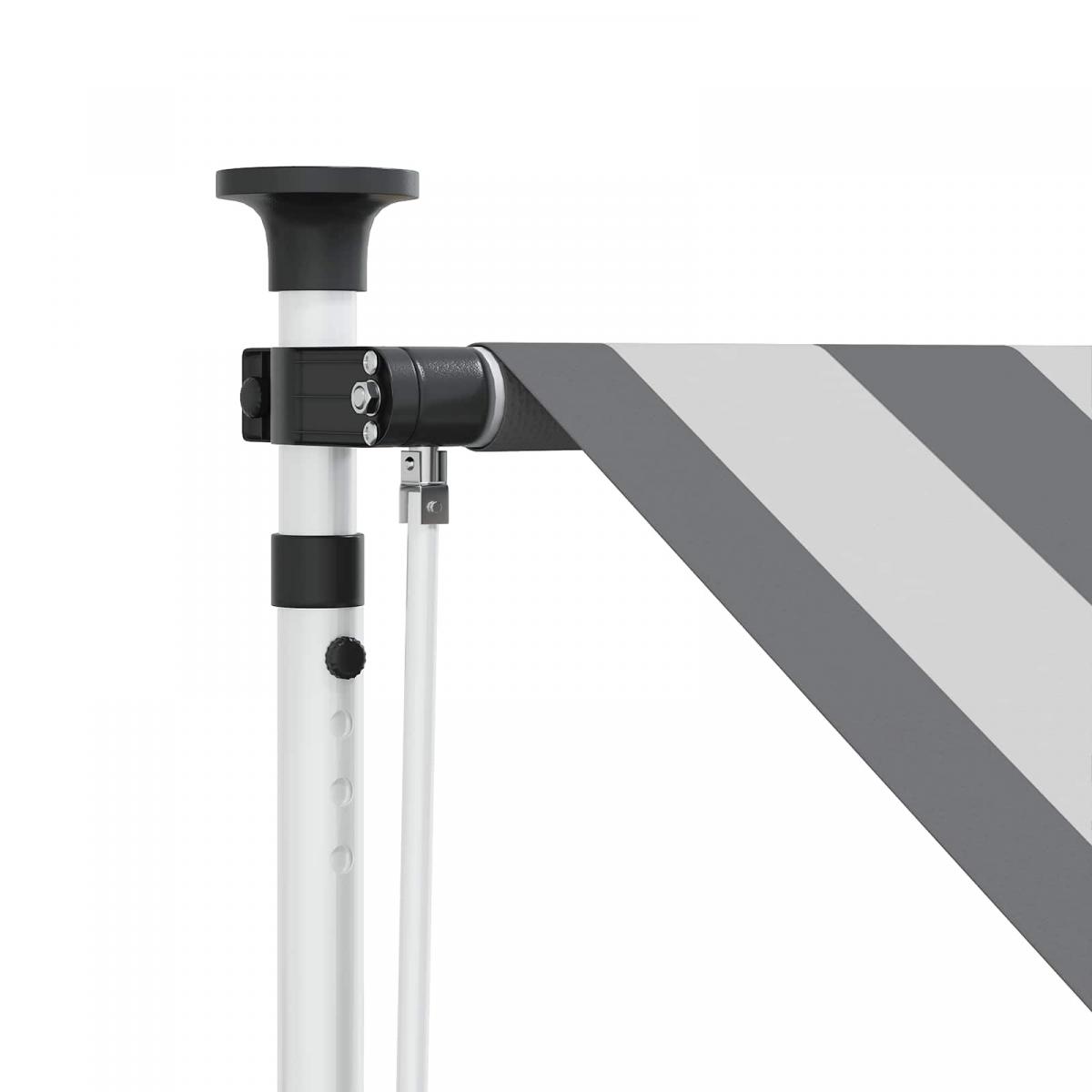 Toldo retráctil manual Antracita y Blanco 250 cm