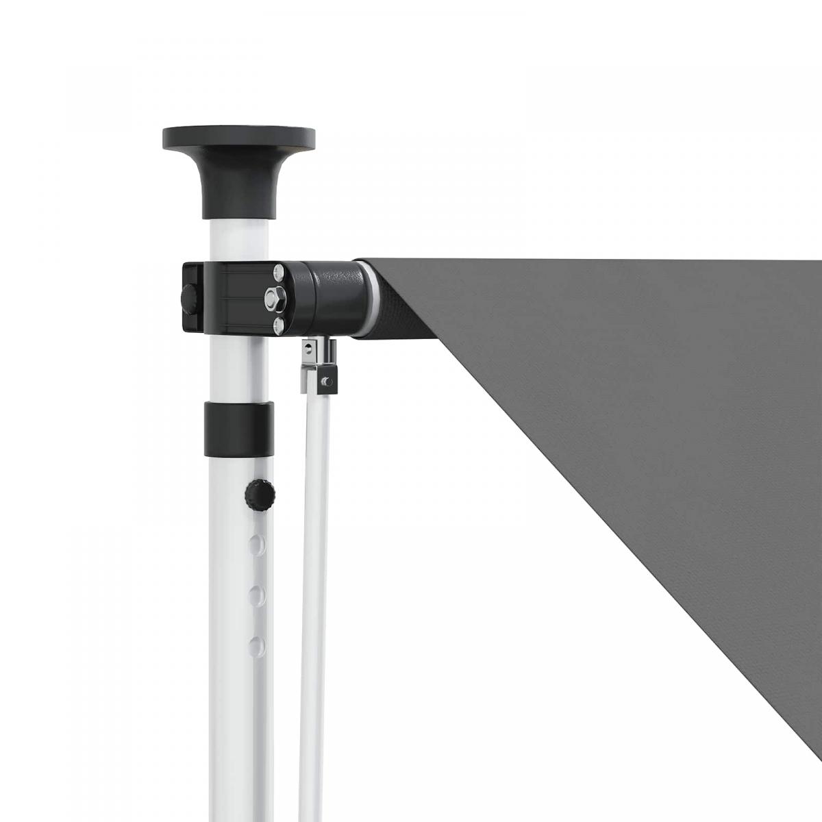 Toldo retráctil manual Antracita y Blanco 250 cm